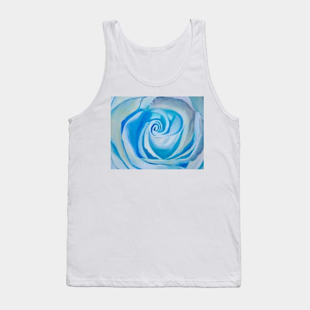 Blue Rose Tank Top by jennyleeandjim